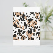 Boerderij bruiloft Koeienhuid Print RSVP Kaartje (Staand voorkant)