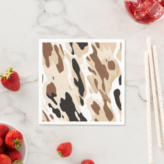 Boerderij Bruiloft Koeienhuid Print Servet (Insitu)