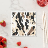 Boerderij Bruiloft Koeienhuid Print Servet (Insitu)