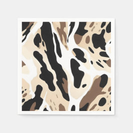 Boerderij Bruiloft Koeienhuid Print Servet