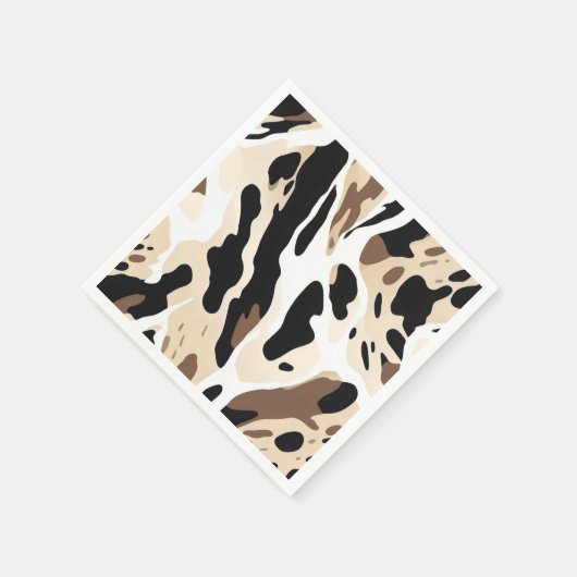 Boerderij Bruiloft Koeienhuid Print Servet (Hoek)