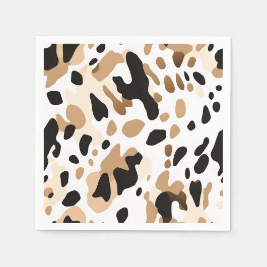 Boerderij Bruiloft Koeienhuid Print Servet (Voorkant)