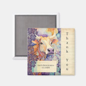 Boerderij Bruiloft os Koe Dank u Magneet (Voorkant / Achterkant)