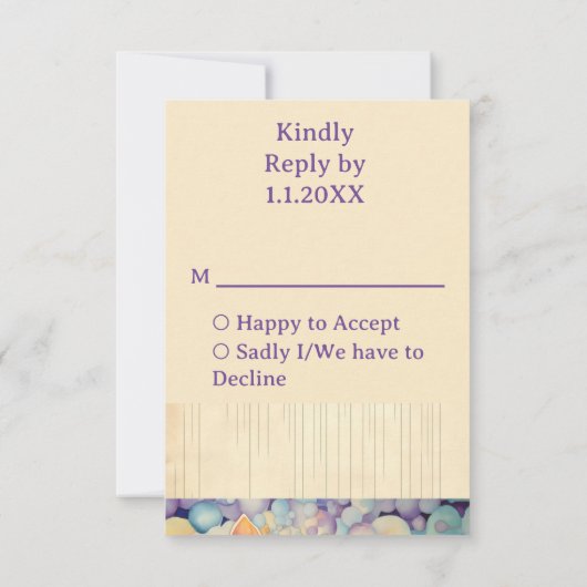 Boerderij bruiloft RSVP kaartje (Achterkant)