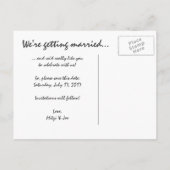 Boerderij Bruiloft Save the Date Briefkaart: Volle Aankondigingskaart (Achterkant)