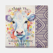 Boerderij bruiloft witte koe dank je