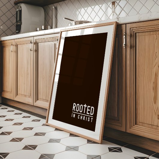 Boerderij Bruin Christelijk geloof quote Poster