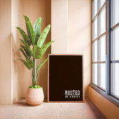 Boerderij Bruin Christelijk geloof quote Poster