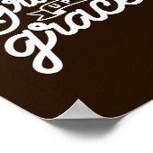 Boerderij bruin Christelijke Grace op genade Poster (Hoek)