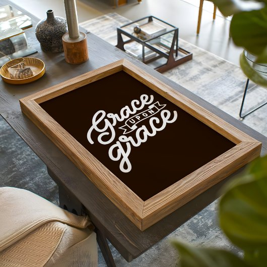 Boerderij bruin Christelijke Grace op genade Poster