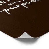 Boerderij Bruin Elegant Christelijk Quote Poster (Hoek)