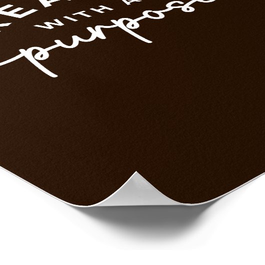 Boerderij Bruin Elegant Christelijk Quote Poster (Hoek)