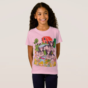 Boerderij Buddies Schattigee Puppies en bloemen T-shirt