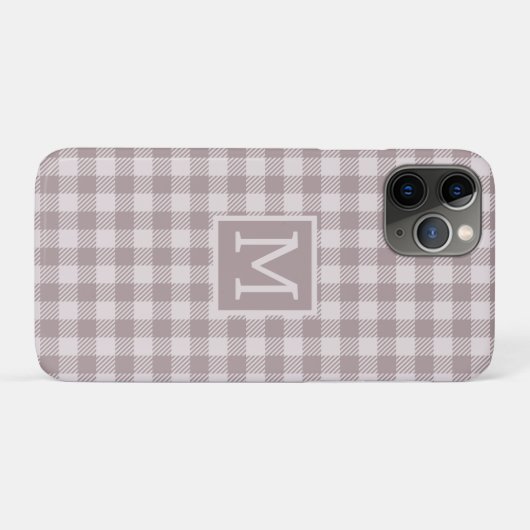 Boerderij Buffalo Check Plaid Beige Monogram Case-Mate iPhone Case (Achterkant (horizontaal))