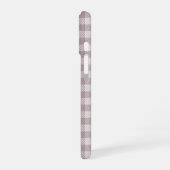 Boerderij Buffalo Check Plaid Beige Monogram iPhone 16 Hoesje (Linkerkant)