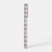 Boerderij Buffalo Check Plaid Beige Monogram iPhone 16 Hoesje (Rechterkant)