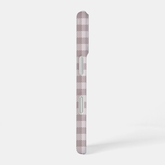 Boerderij Buffalo Check Plaid Beige Monogram iPhone 16 Hoesje (Rechterkant)