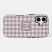 Boerderij Buffalo Check Plaid Beige Monogram iPhone 16 Hoesje (Achterkant horizontaal)