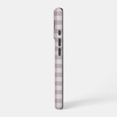 Boerderij Buffalo Check Plaid Beige Monogram iPhone 16 Hoesje (Linkerkant)
