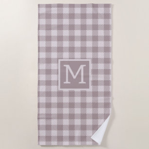 Boerderij Buffalo Check Plaid Beige Monogram Strandlaken