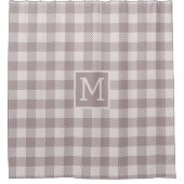 Boerderij Buffalo geruite beige monogram  Douchegordijn (Voorkant)