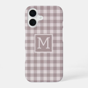 Boerderij Buffalo geruite beige monogram iPhone 16 Hoesje