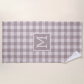 Boerderij Buffalo geruite beige monogram  Strandlaken (Voorkant)