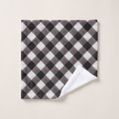 Boerderij Buffalo Plaid Check 3 Letter Monogram Bad Handdoek (Wasdoekje)