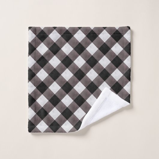 Boerderij Buffalo Plaid Check 3 Letter Monogram Bad Handdoek (Wasdoekje)