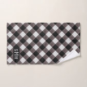 Boerderij Buffalo Plaid Check 3 Letter Monogram Bad Handdoek (Handdoek)