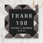 Boerderij Buffalo Plaid Check Dank u Bedankjes Labels (Achterkant)