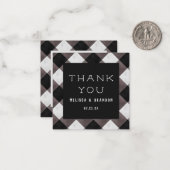 Boerderij Buffalo Plaid Check Dank u Notitiekaartje (Voorkant / Achterkant in situ)