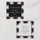 Boerderij Buffalo Plaid Check Dank u Notitiekaartje (Voorkant / Achterkant)