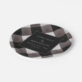 Boerderij Buffalo Plaid Check Trouwdiner Papieren Bordje (Gekanteld)