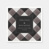 Boerderij Buffalo Plaid Check Trouwdiner Servet (Voorkant)