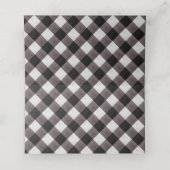 Boerderij Buffalo Plaid Check Trouwtafel Nummer Plaatskaartje (Binnenkant ongevouwen)