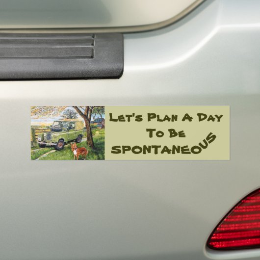 "Boerderij" Bumpersticker met Let's Plan A... (Op auto)