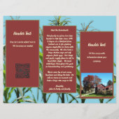 Boerderij Business Logo gevouwen brochure flyer (Achterkant)