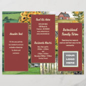 Boerderij Business Logo gevouwen brochure flyer (Voorkant)