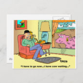 Boerderij Cartoon Humor Briefkaart (Voorkant / Achterkant)