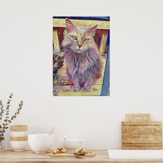 Boerderij Cat Poster (Keuken)