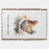 Boerderij Charm: Waterverf Chicken Art Deken (Voorkant)