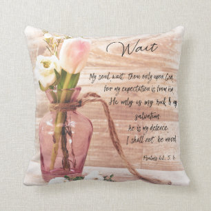  Boerderij Chic Floral: Psalm Bijbelvers Kussen