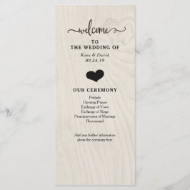 Boerderij Chic | Hart en Hout Huwelijksprogramma Programmakaart