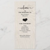 Boerderij Chic | Hart en Hout Huwelijksprogramma Programmakaart (Voorkant)