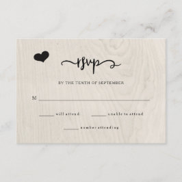 Boerderij Chic | Moderne rustieke bruiloft antwoor RSVP Kaartje