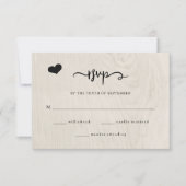 Boerderij Chic | Moderne rustieke bruiloft antwoor RSVP Kaartje (Voorkant)