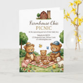 Boerderij Chic Picknick Uitnodiging (Gele Bloem)
