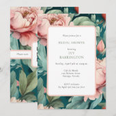 Boerderij Chic Roze Groen Vrijgezellenfeest w/QR C Kaart (Voorkant / Achterkant)