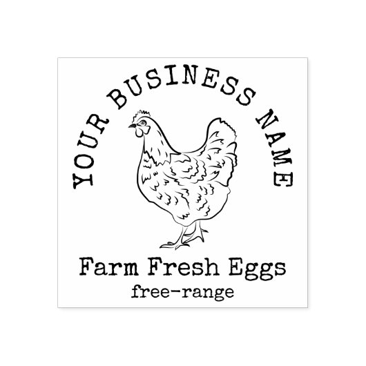 Boerderij Chicken Boerderij Fresh Eggs Stamp Rubberstempel (Afrduk)